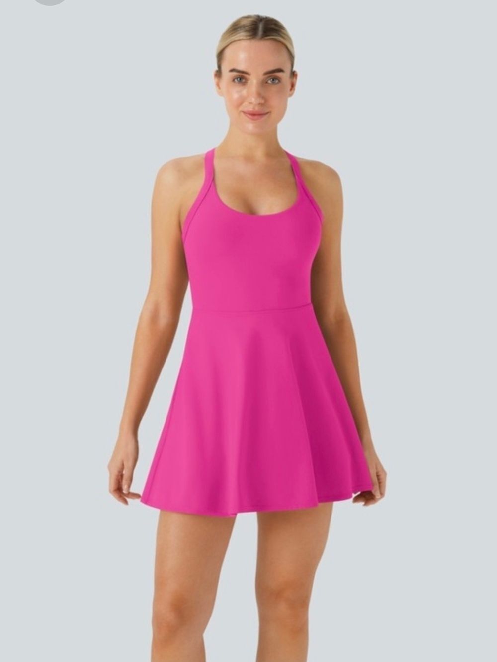 Halara SoftlyZero Airy Backless Twisted Dress, Easy Peezy M